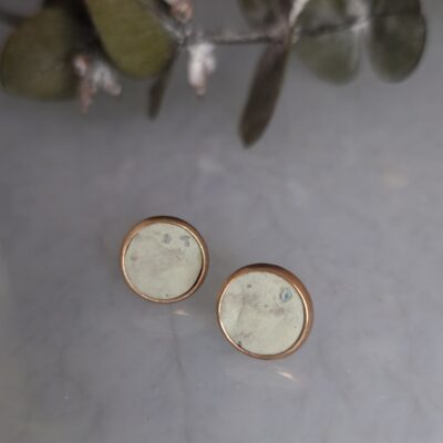 Kork Ohrstecker mint rosévergoldet – 10 mm | KORKIG