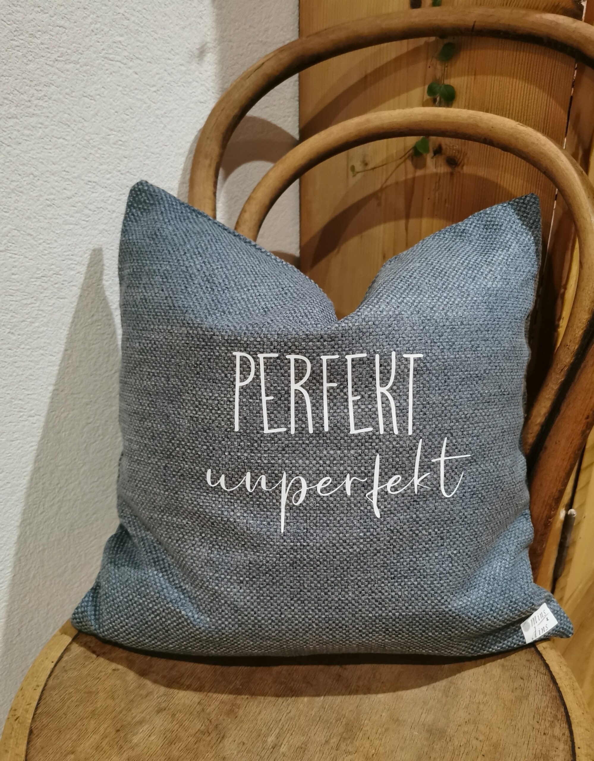 Zierkissen „blaugrau“