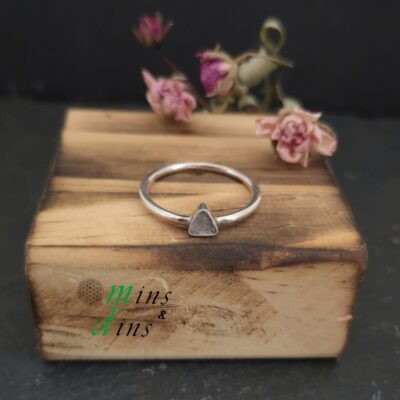 beton ring dreieck 925 3-5mm 925 silberring beton dreieck handgefertigter beton ring geometrisch minimalistischer beton schmuck ring