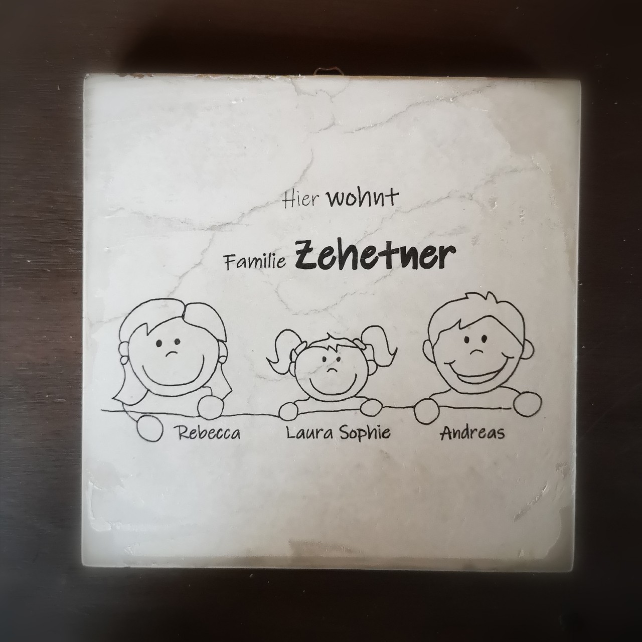 Türschild „familie“