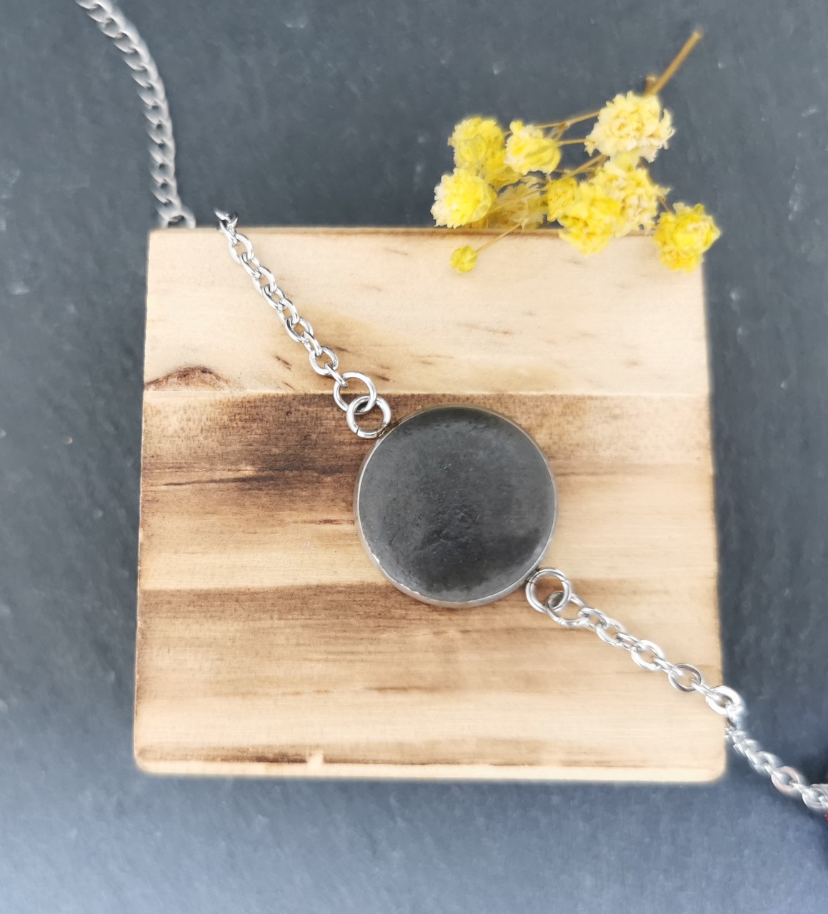 beton armband edelstahl 18mm verstellbares beton armband 13-19cm handgefertigtes beton armband statement beton schmuck armkette