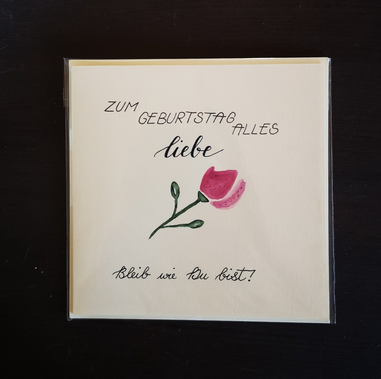 handgeschriebene Karte