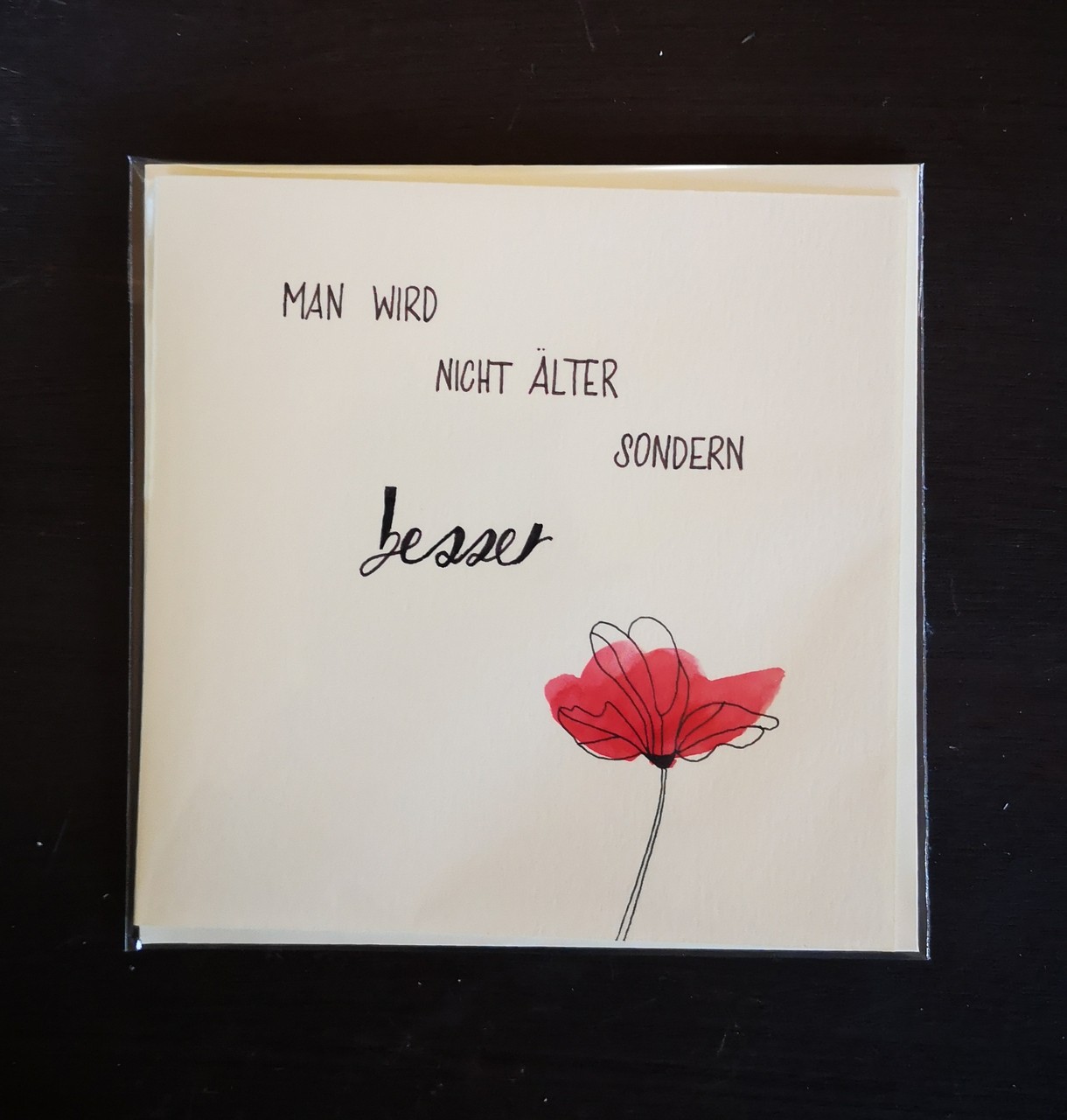 handgeschriebene Karte