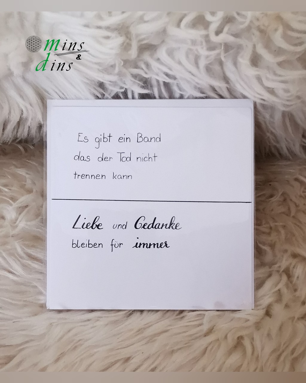 handgeschriebene Karte