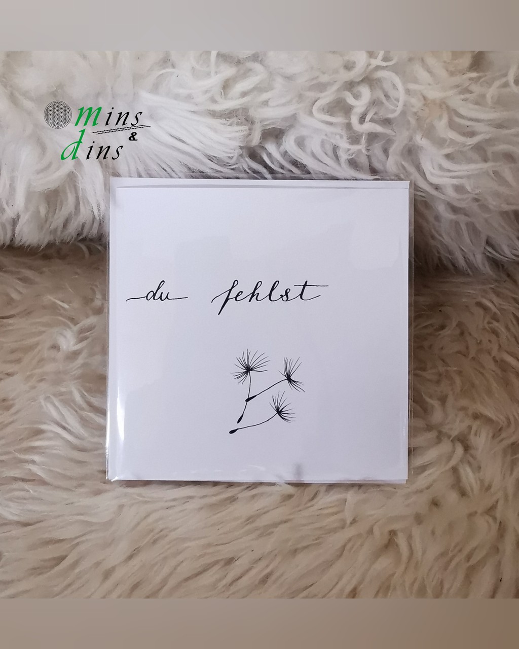 handgeschriebene Karte