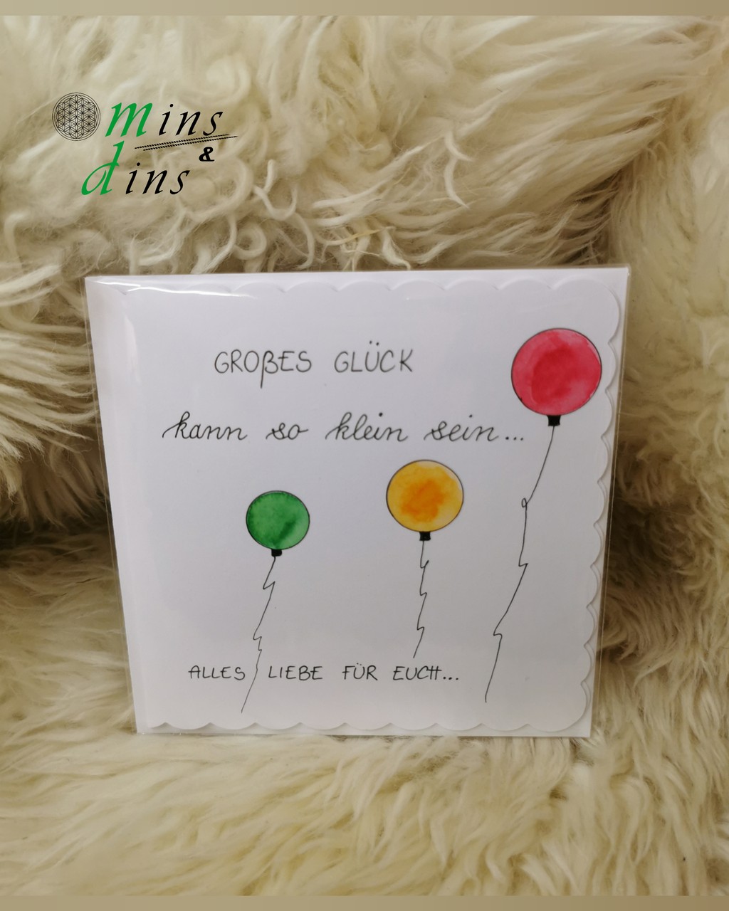 handgeschriebene Karte