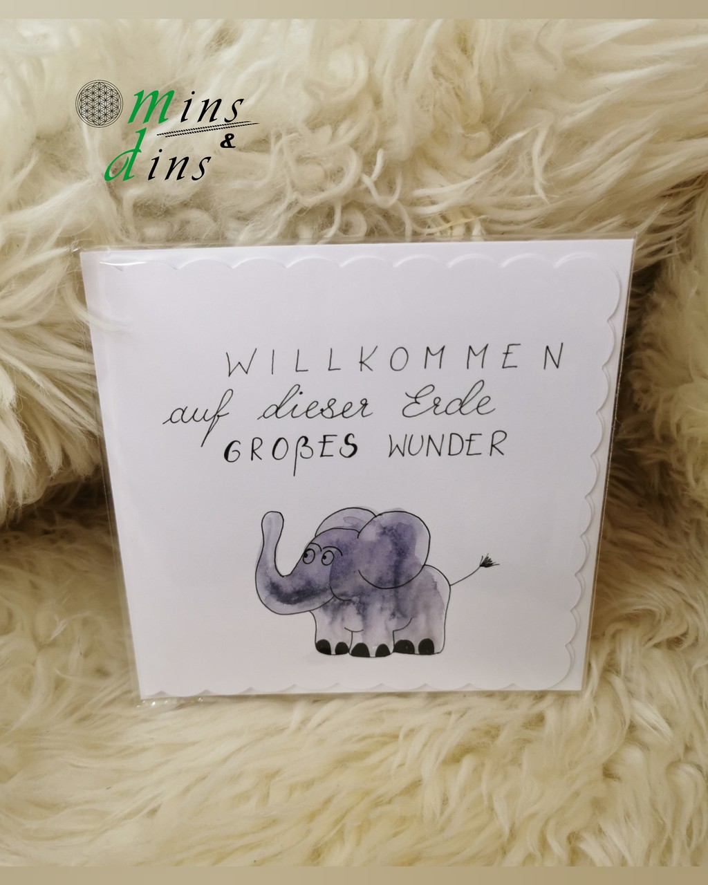 handgeschriebene Karte